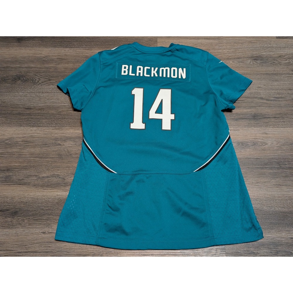 Nike Jacksonville‎ Jaguars Justin Blackmon 14 NFL Jersey Womens Size L Teal
